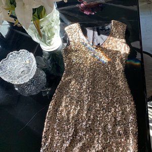Sweet Rain Gold Dress